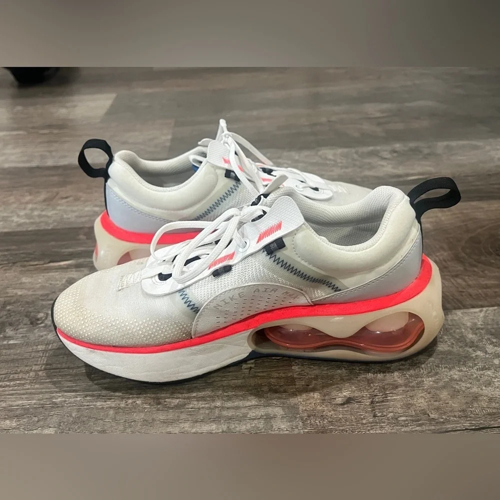 Nike Kids White and Neon Pink Sneakers